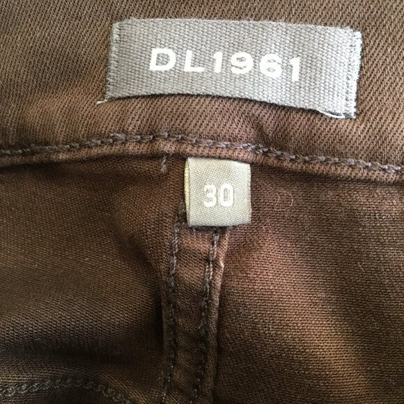 DL1961 Ultimate Black Coffee Coated PATTI Straight High Rise Vintage Ankle Jeans - Picture 2 of 13